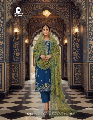 Farshi Style Slub Cotton Embroidered Dress